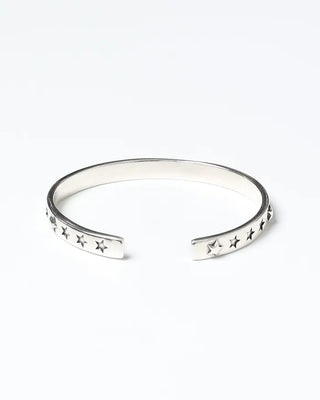 Star Silver Bangle Bracelet