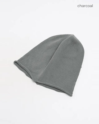 Rolled hem knit beanie
