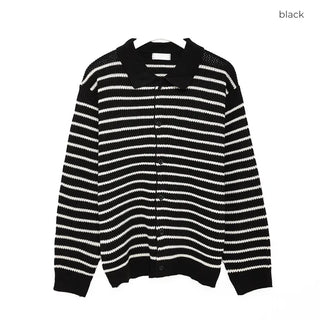 (Unisex) Striped Color Cardigan