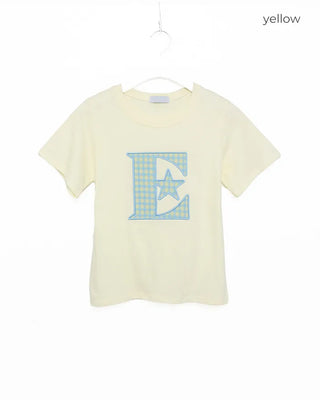 Ester Pattern Patch Half T-Shirt