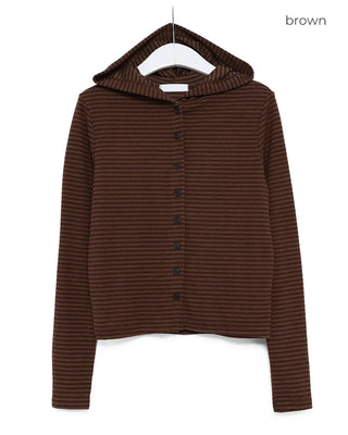 Colorful striped hooded parka