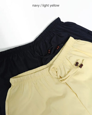 Wood Bead Nylon Easy Pants