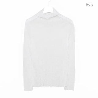 Patterned sheer long T-shirt