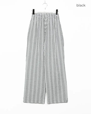 Striped Loose Fit Elastic Waist Pants