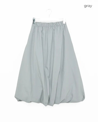 Elastic waist balloon nylon skirt
