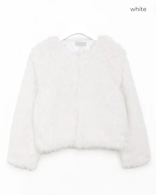 Fur cropped jacket