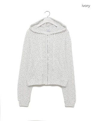 Flower Zip Hoodie