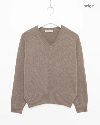 Basic wool V-neck knit