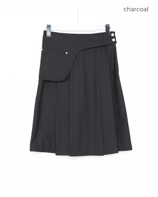 Pleated midi skirt