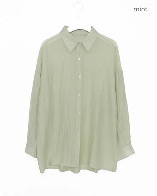 Roll-up collar shirt