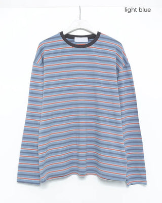 Color-blocked striped T-shirt
