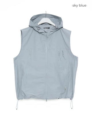 Double-zip hooded vest