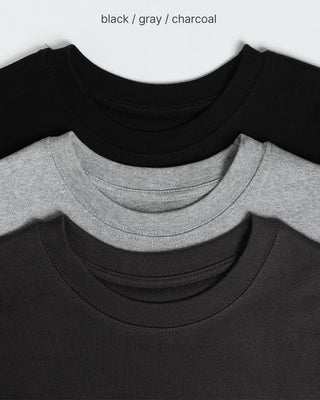 Basic cropped short-sleeved T-shirt