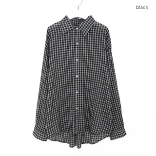 Unisex seersucker check shirt