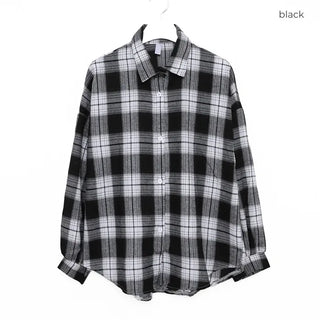 (Unisex) Casual Ombre Check Shirt