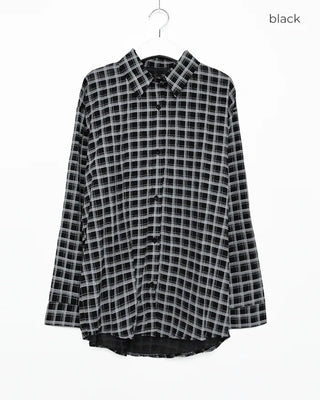 See-through check shirt