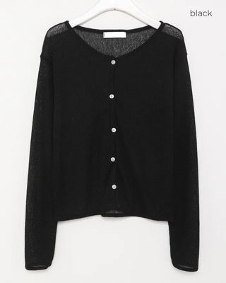 Linen blend cardigan