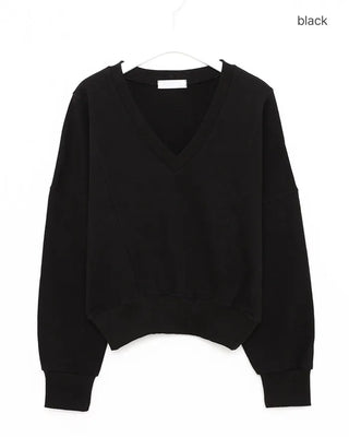 V-neck oversized sweatshirt