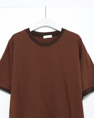 Thin striped ringer T-shirt