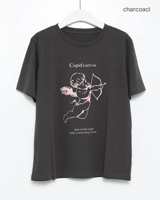 Cupid Big Print Big Half T-Shirt