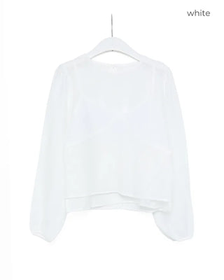 Camisole bustier and blouse set