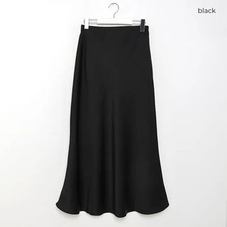Satin long skirt