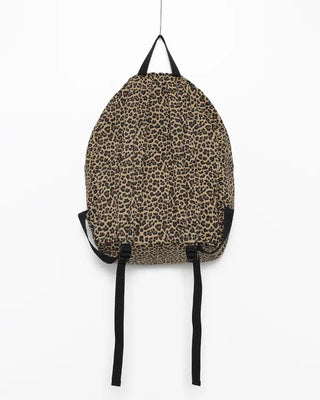 Leopard pattern backpack with zip pockets