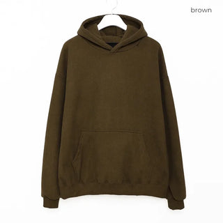 Brushed oversized corduroy hoodie