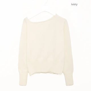 Asymmetrical Off-Shoulder Knit