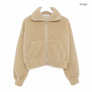 Boucle High Neck Cropped Jumper