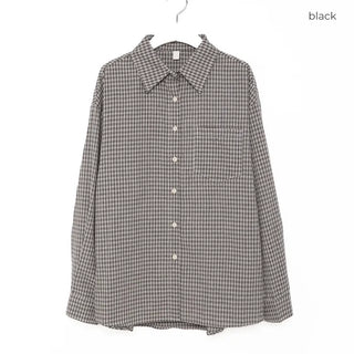 Checked collar shirt