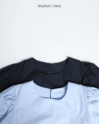 Shoulder ruffle frill blouse