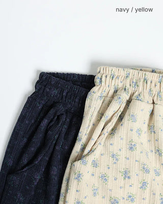 Flower Rib Easy Pants