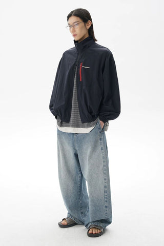 [MASONPRINCE] Lightweight Nylon Stand Collar Jacket