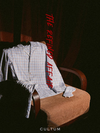 [CULTUM] Piped Plaid Cotton Pajama