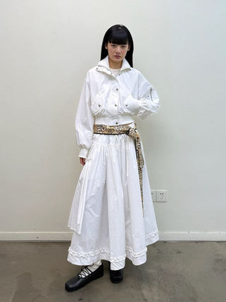 NEVERSEEZ Cropped Ribbed Flight Jacket