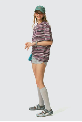 [Monterest] Cotton Totem Stripe Embroidered Tee
