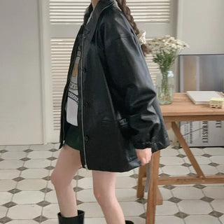 Leather half jacket
