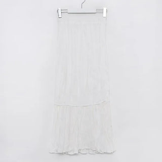 Shirred long skirt