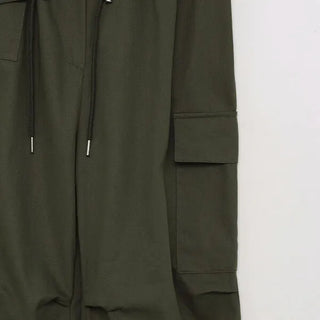 Pintuck cargo pants