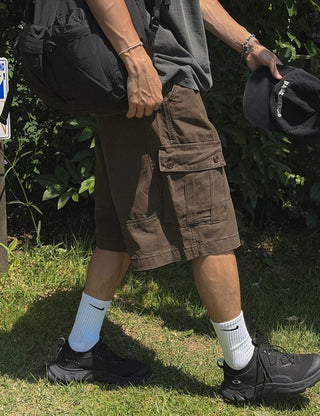 Cargo Washed Elastic Waist Shorts (4 colors)