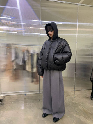 [NEVERSEEZ] Cropped Puffer Down Jacket