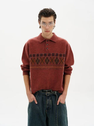 [MASONPRINCE] Fair Isle Wool Sweater