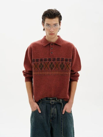 [MASONPRINCE] Fair Isle Wool Sweater