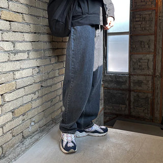 Wide denim pants