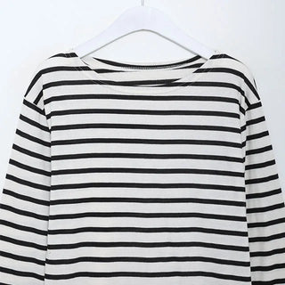 haru stripe boat neck T