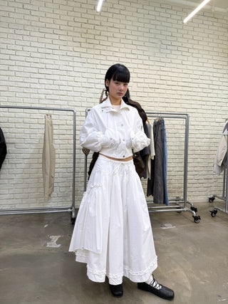 NEVERSEEZ Cropped Ribbed Flight Jacket