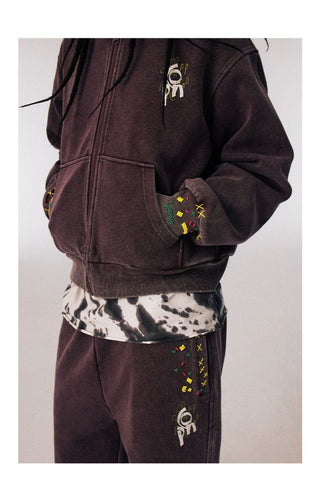 [CONP] Jamaica Beaded Zip-Up Sweatshirt