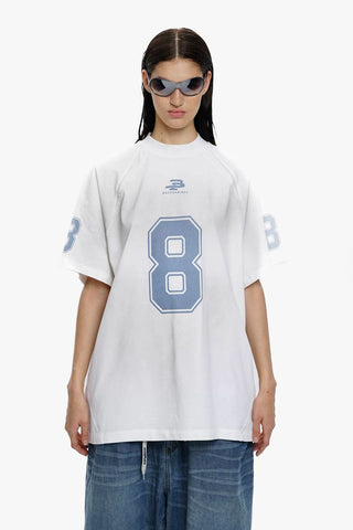 [MASONPRINCE] Combed Cotton No.8 Jersey T-Shirt