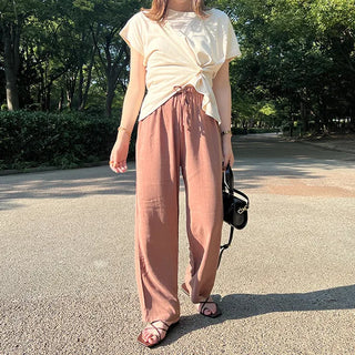 Banding linen pants